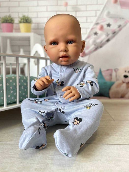 Большой пупс реборн хлопчик Кріс Doro Dolls 52 см Одяг в подарунок