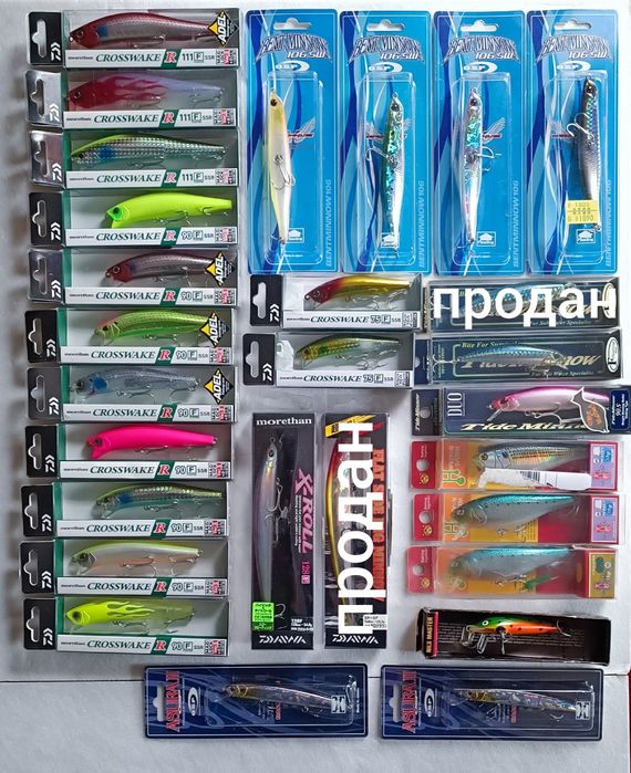 Воблери Nories , DUO, Megabass, Jackall, OSP, Tiemco, Shimano -