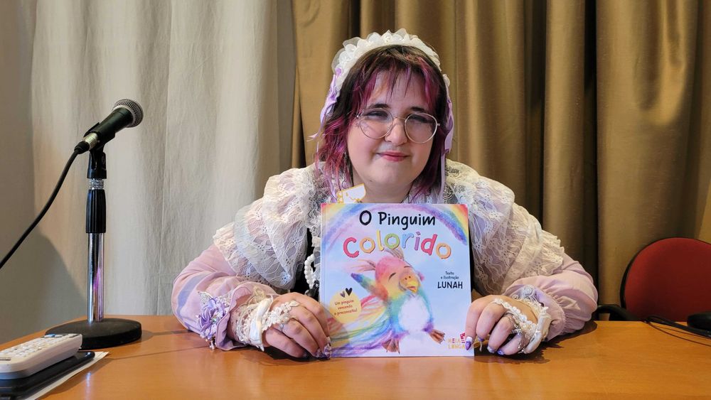 Um original "O Pinguim Colorido" Lunah (Um ótimo presente de Natal!)