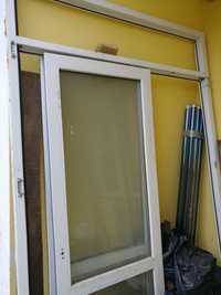 двері металопластикові двостулкові балконні або вхідні 147*245 см