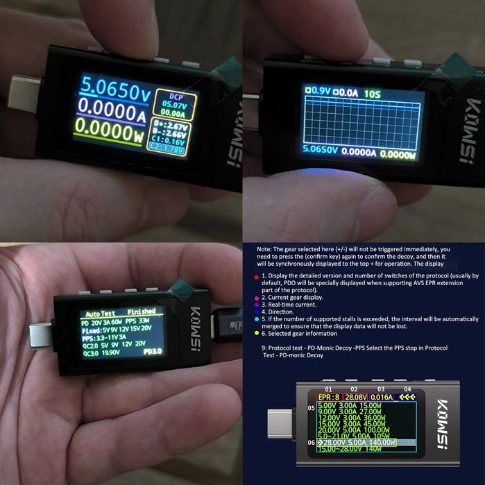 PD USB Тестер Fnirsi FNB58 BT , FNB48P , KWS - X1 , Atorch TU13