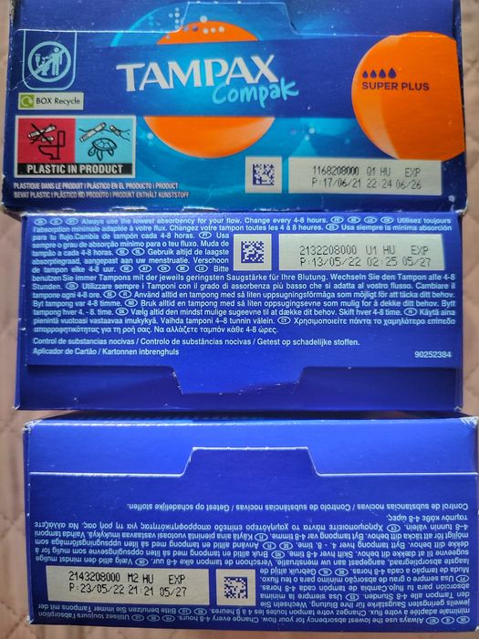 TAMPAX Гигиенические тампоны с аппликатором Super/Super plus 18/20 шт.