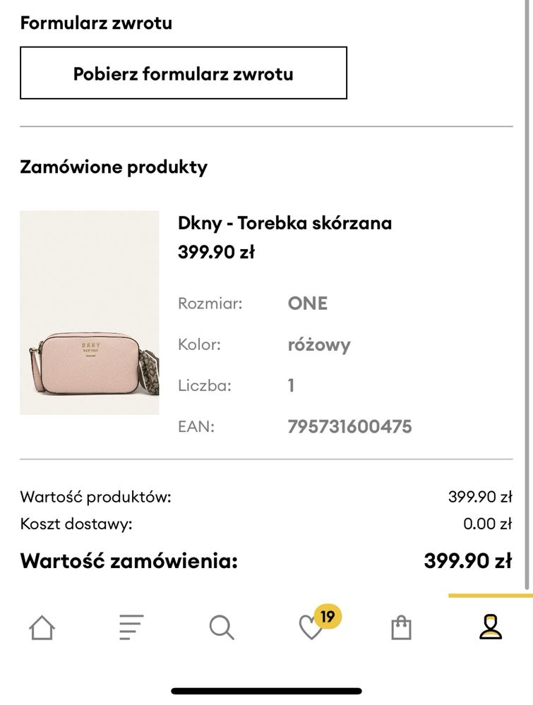 Torebka Dkny skorzana