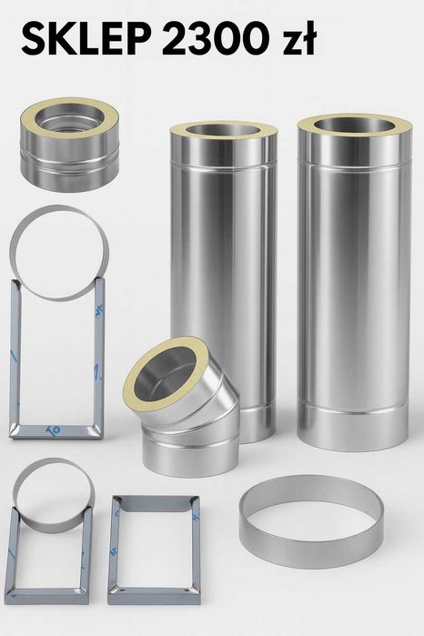 Zestaw do komina fi 200/300 izolowany CHECZ – SKLEP 2300 zł