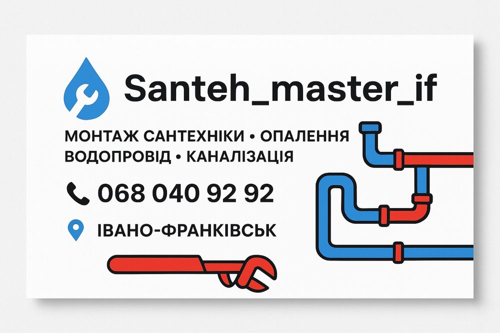 Сантехнік Івано Франківськ Опалення Водопровід Каналізація