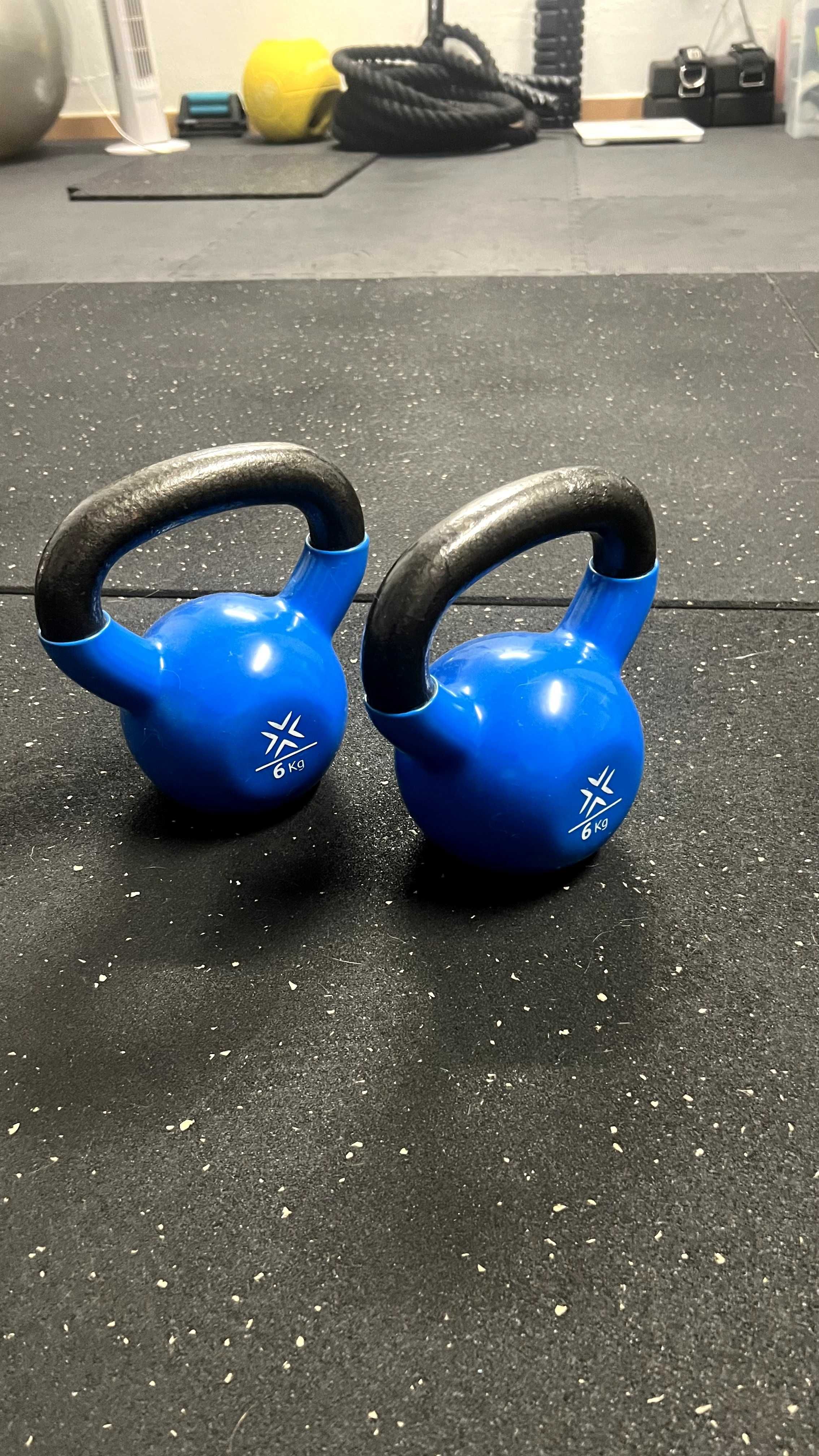 halteres - kettlebells 6kg - tapetes - luvas - musculação