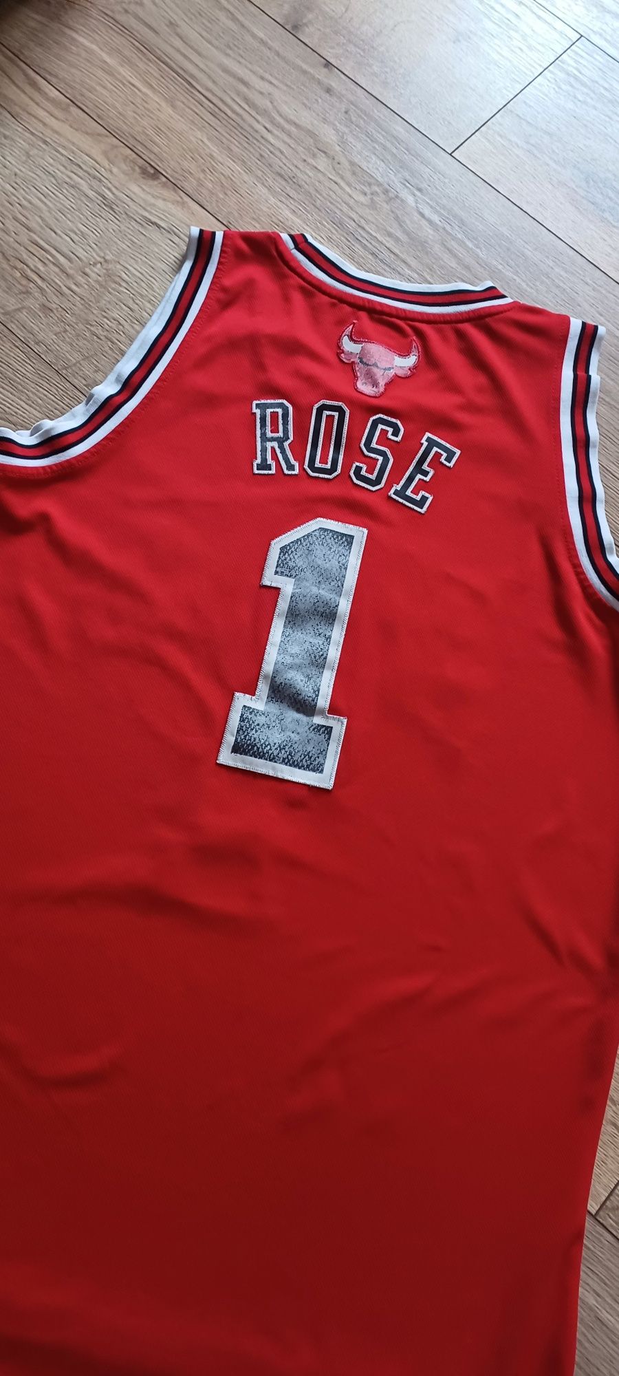 Червона баскетбольна майка Adidas Rose №1 (Деррік Роуз) команда Chicag
