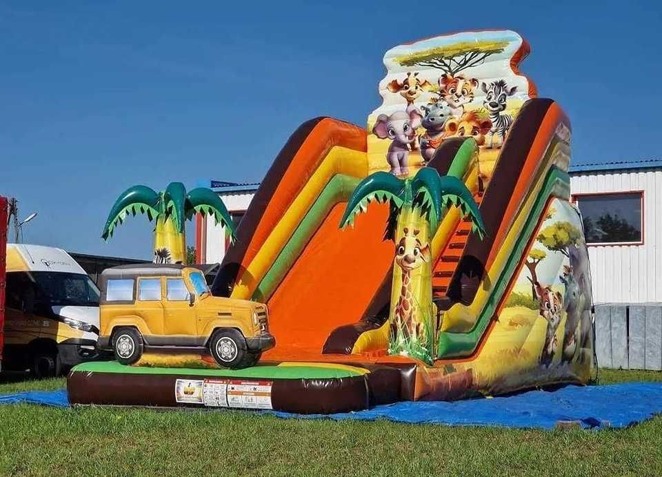 Dmuchańce zjeżdżalnia STRAŻ , SAFARII, dmuchany Plac zabaw Piana Party