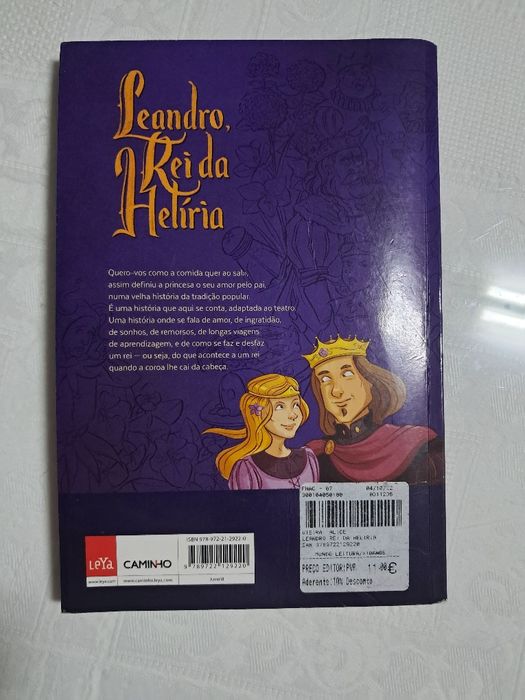 Livro Leandro, Rei da Heliria de Alice Vieira