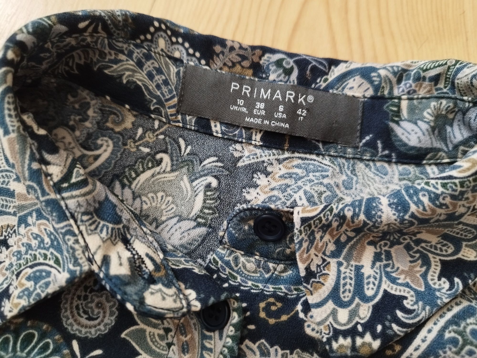 Primark Wzorzysta sukienka z paskiem L XL