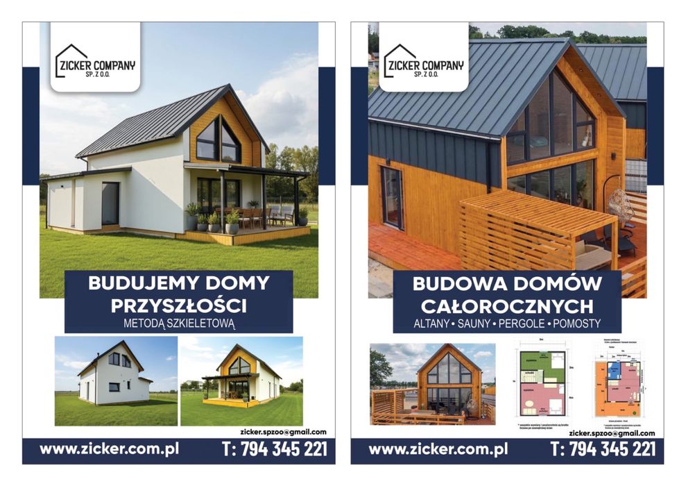 Budowa domow szkieletowy calorocznych STODOLA 35 70 na zgloszenie L302