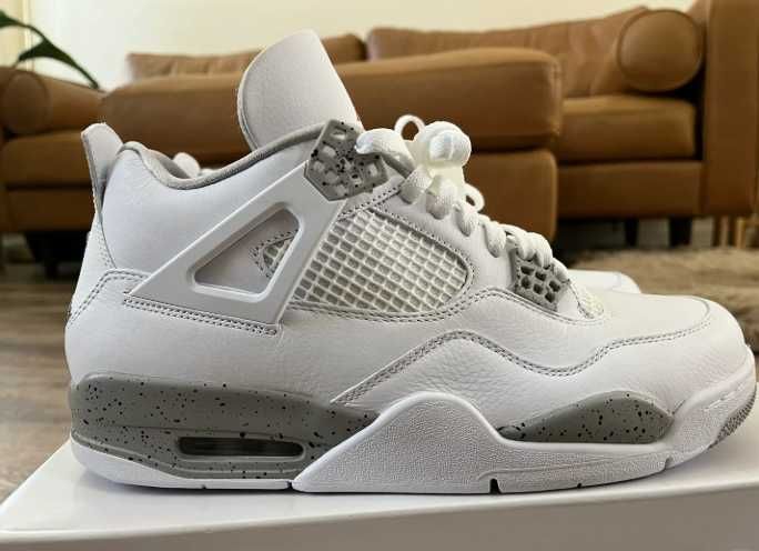 nowy Jordan 4 Retro White Oreo Moda rozmiar.42