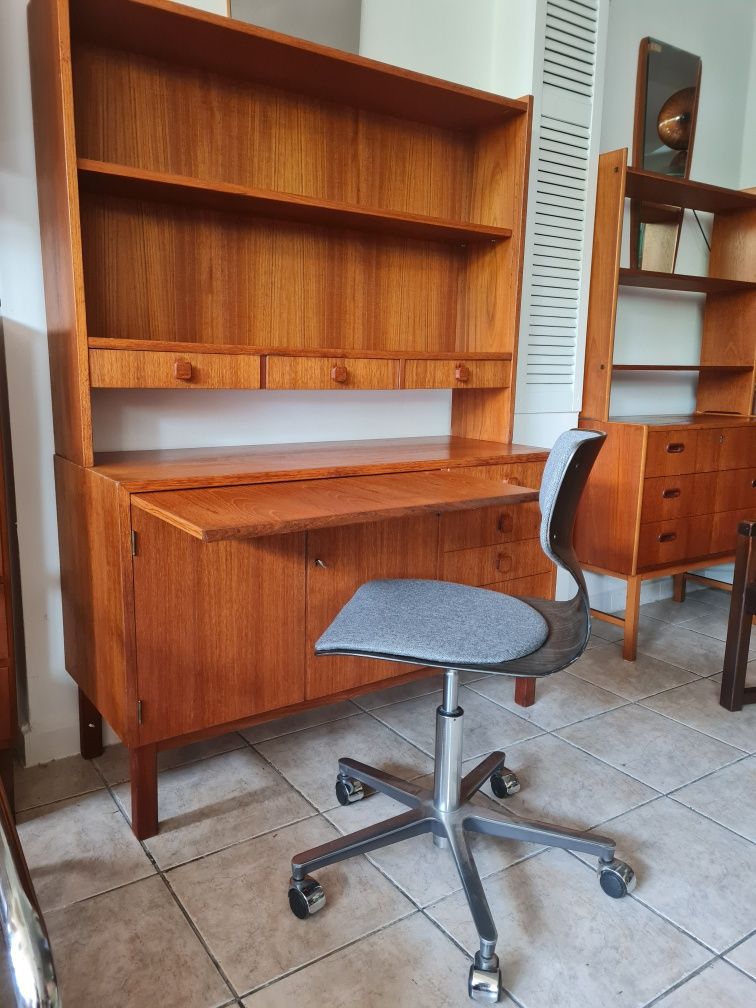 Komoda tekowa z nadstawką,skandynawski design,Szwecja lata 60/70,mid-c