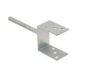 Podstawa słupa do wmurowania kotwa U 100mm gr 5mm