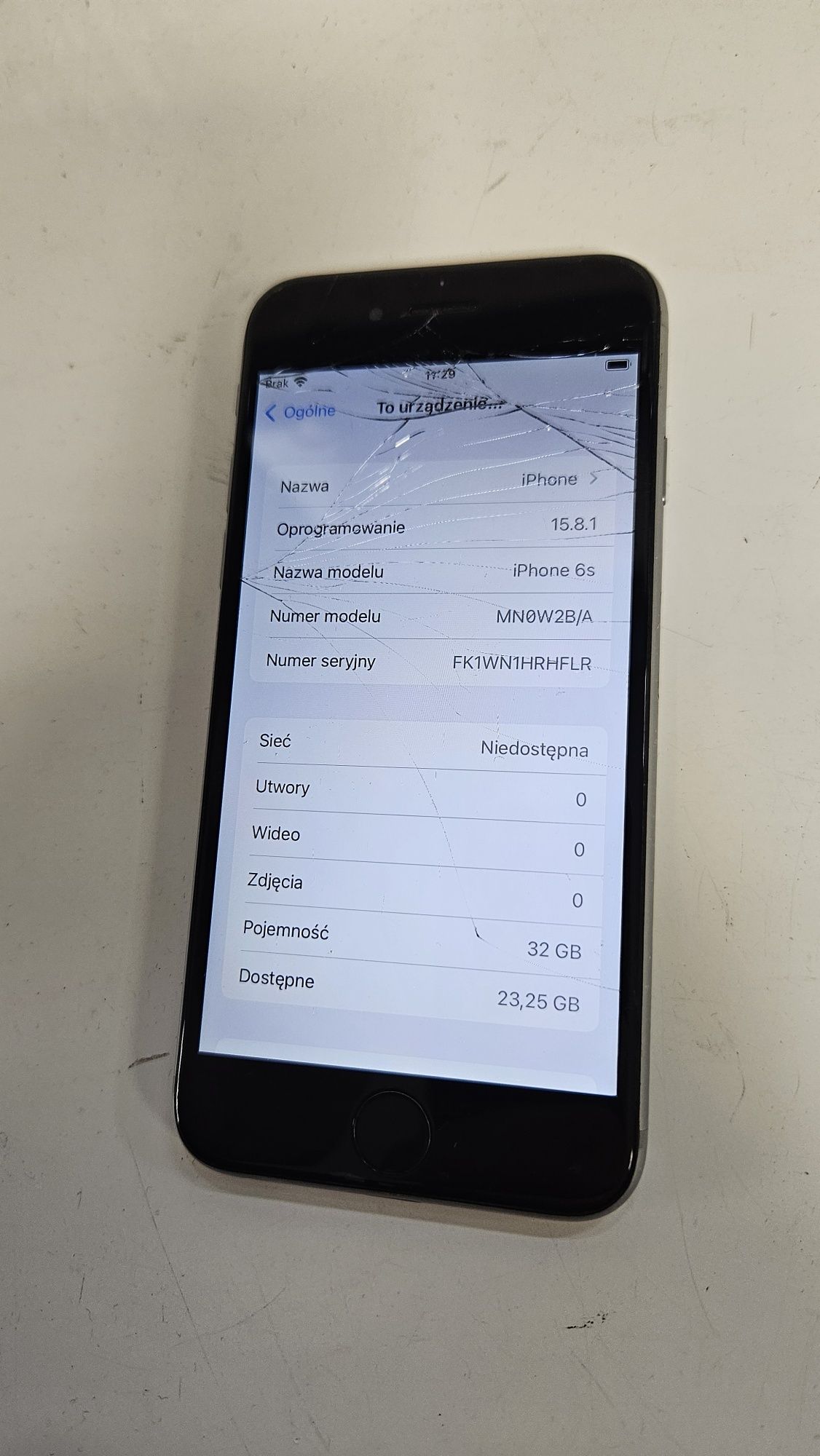 iPhone 6S 32GB zbita szybka