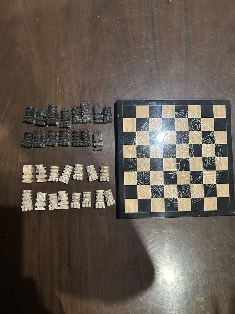 Jogo de xadrez de marmore 20x20 cm