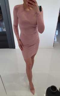 NLY Trend sukienka mini nude 34 xs