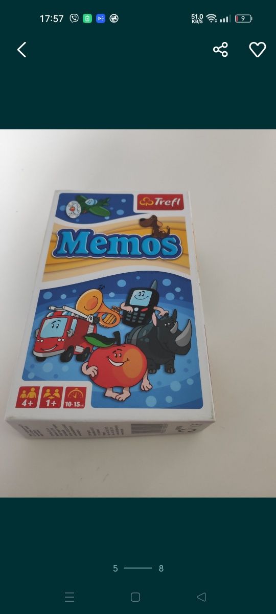 Gra memos memory układanka dla dzieci