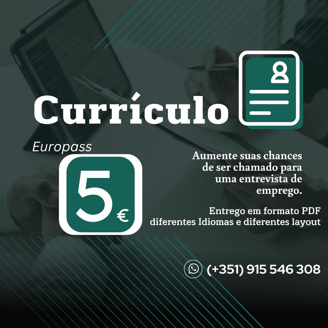 FAÇO CV MODELO EUROPASS