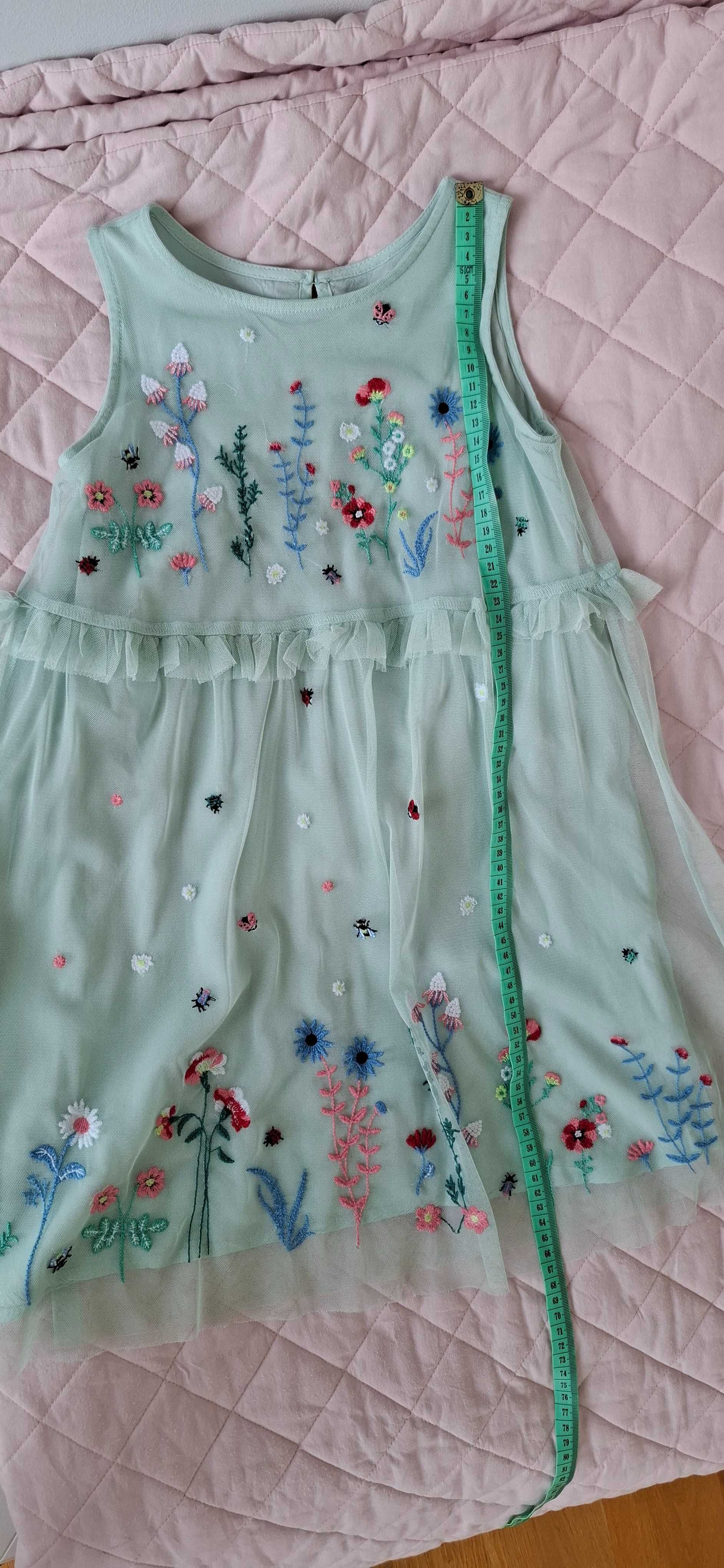 Sukienka kwiaty  lato , cienka H&M 104