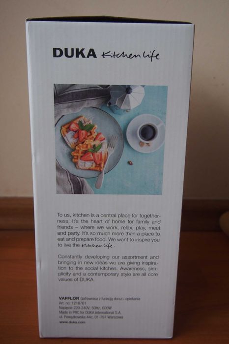 Gofrownica elektryczna 3w1 DUKA VAFFLOR biała - NOWA - Zwrot 7 dni!