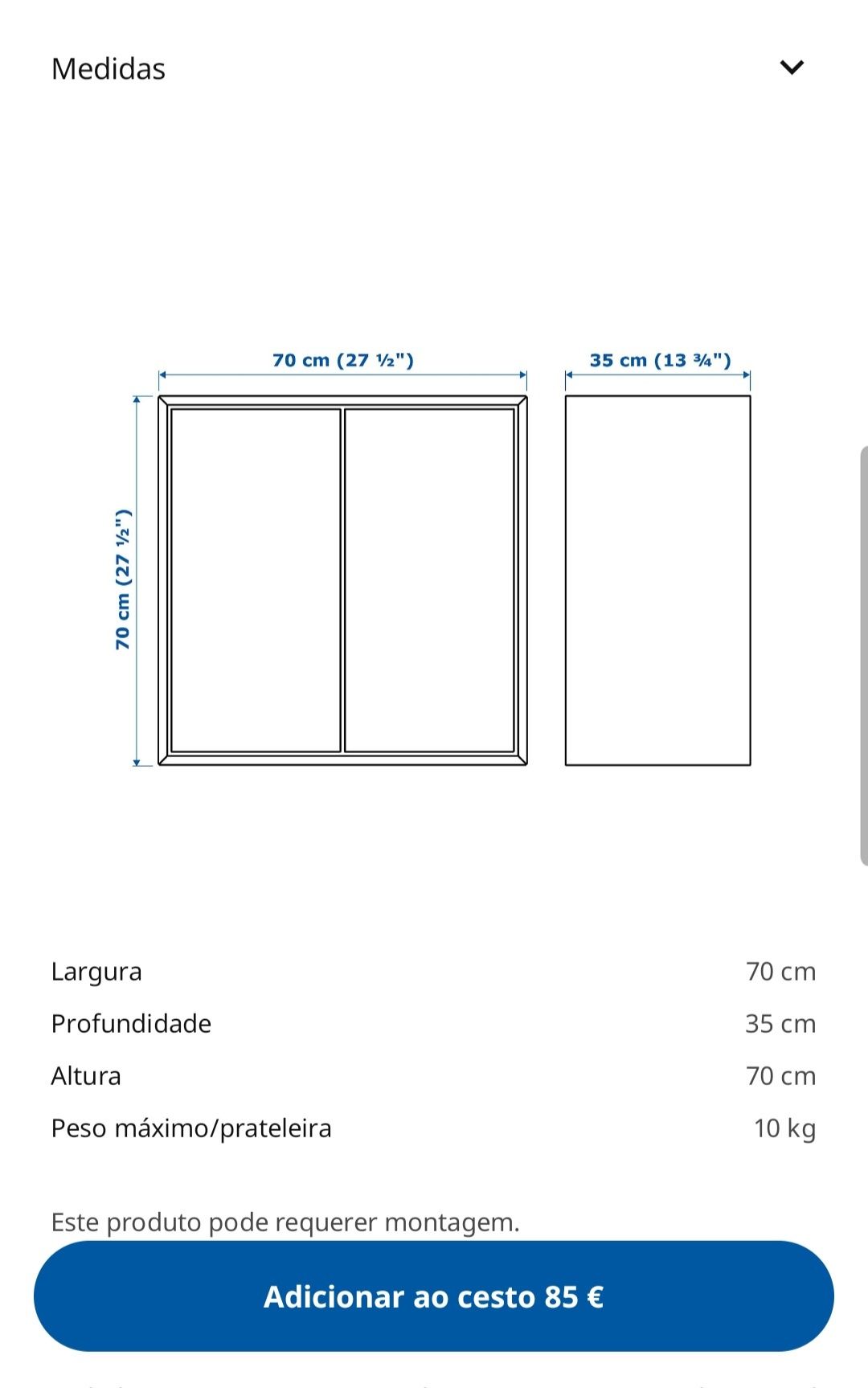 Movel 2 portas modelo Eket ikea