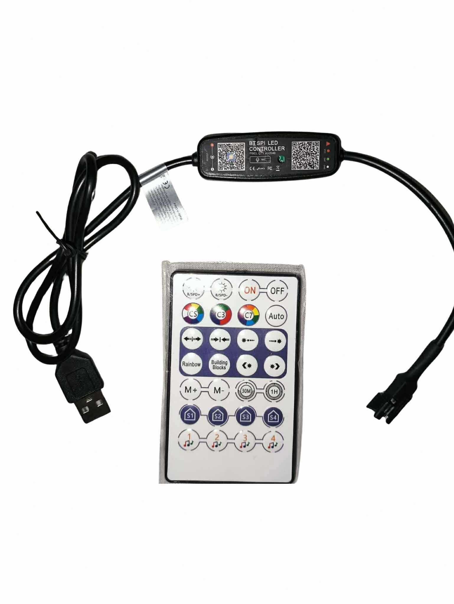 Sterownik Bluetooth Muzyczny do taśm cyfrowych WS2811 WS2812B Pilot