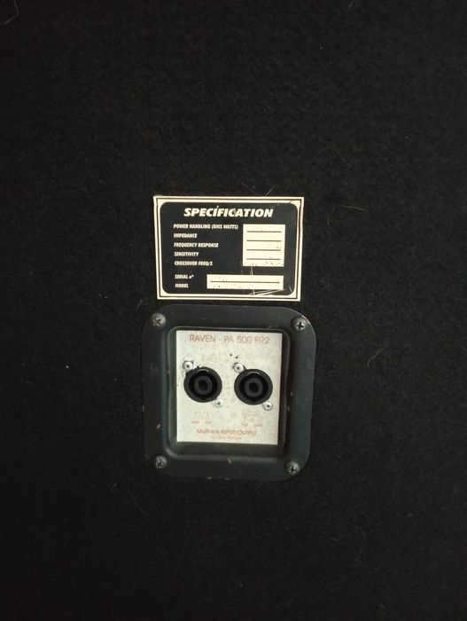 Par Colunas 500W RAVEN PA500 PR2 (Oferta Tripés e Cabos Speakon)