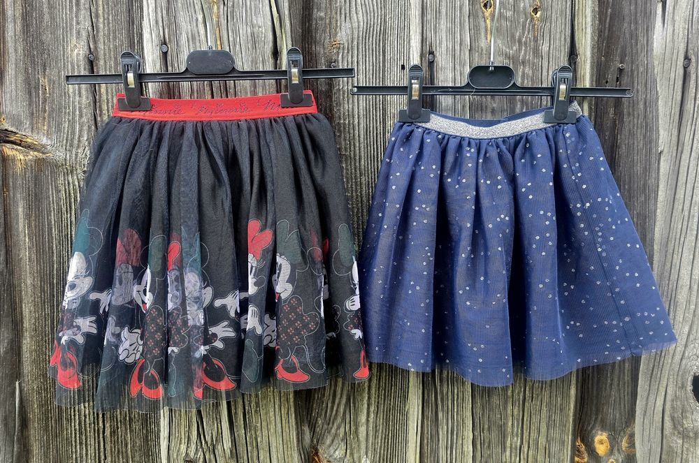 Spódniczka tiulowa Minnie 128 brokat zestaw