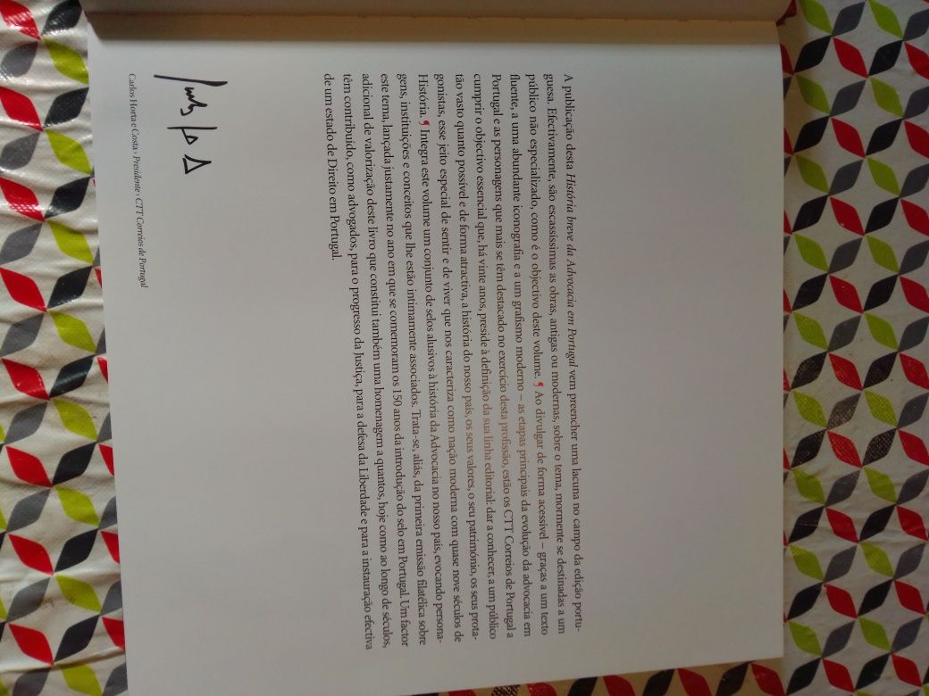 Livro sobre a história da advocacia dos CTT