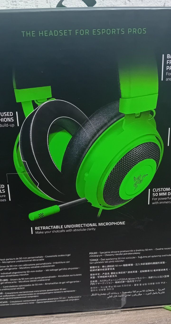 Геймерские наушники Razer Kraken Green
