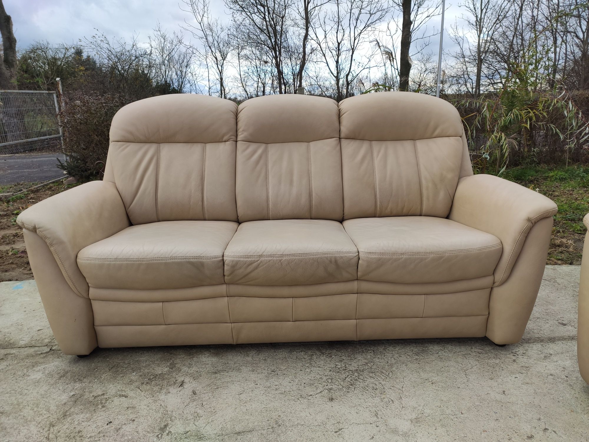 Sofa skórzana 3-osobowa+ 2-osobowa- 100% skóra naturalna! Okazja