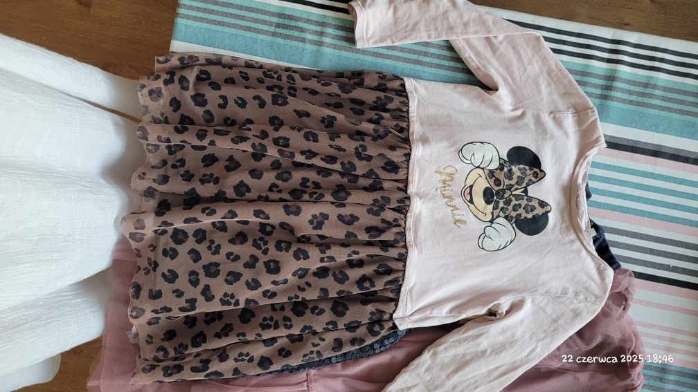 Sukienki dziewczęce h&m coccodrillo 5szt 122 116