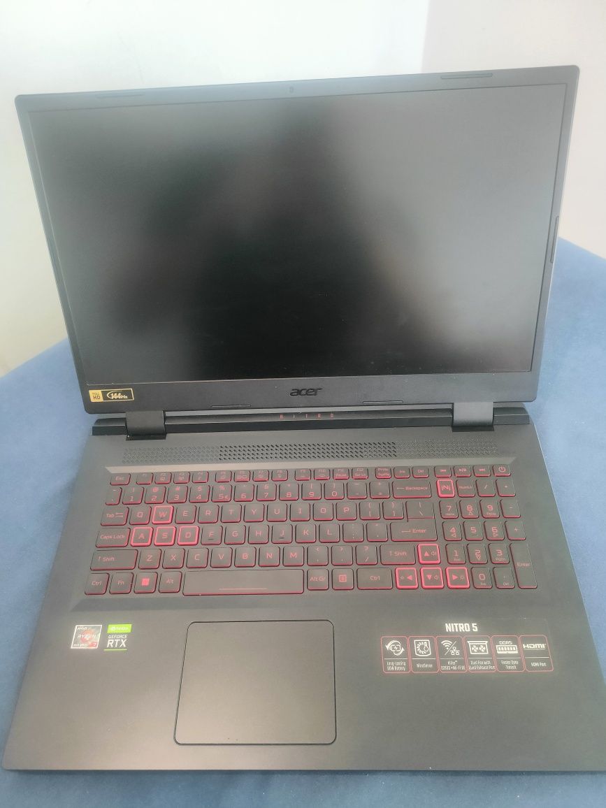 Jak nowy! Laptop Acer-Nitro 5 17" GTX3050, 32GB, RYZEN 6800H