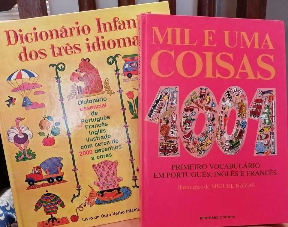 Dicionários infantis inglês e francês