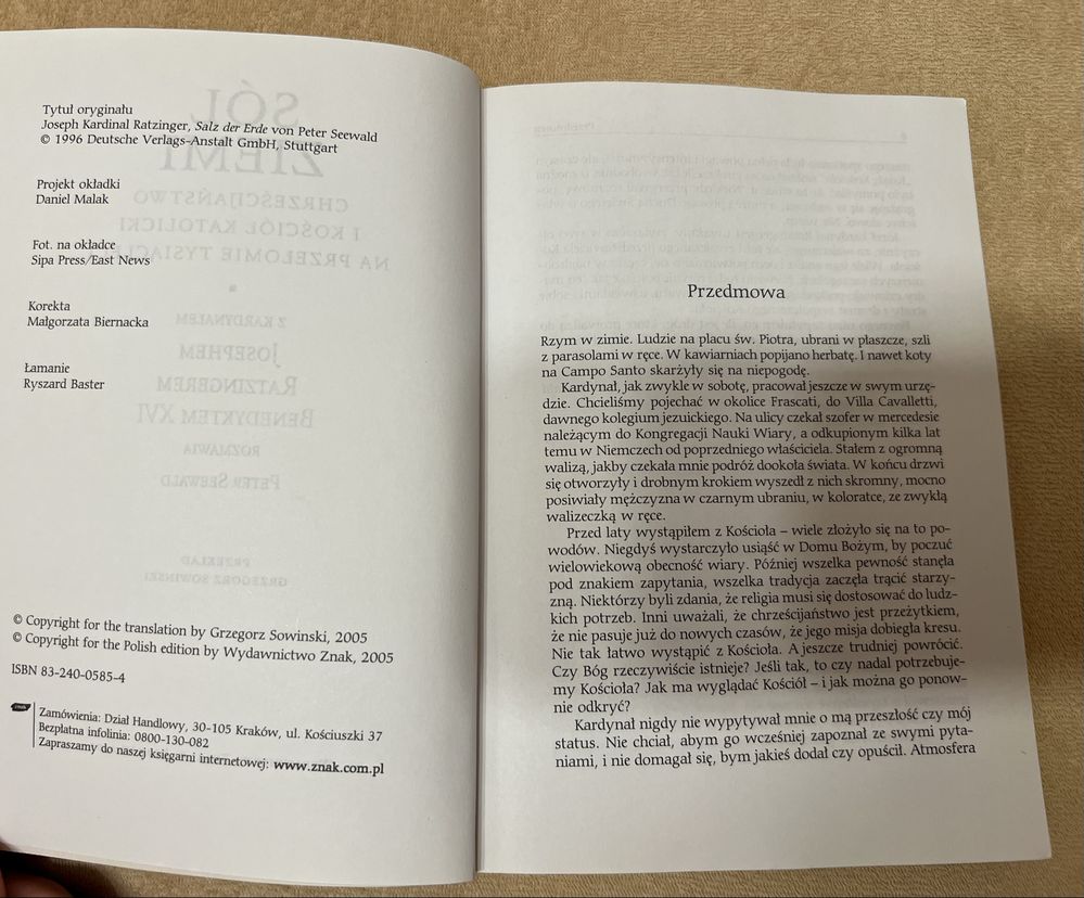 Sól ziemi Joshep Ratzinger