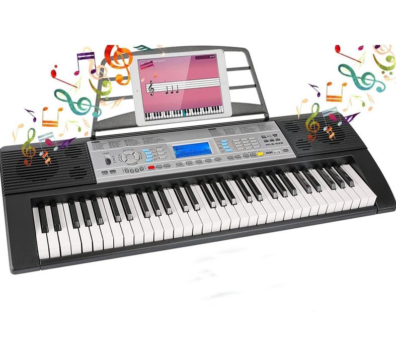 Pianino cyfrowe, keyboard z 61 klawiszami, statyw,siedzisko , zestaw