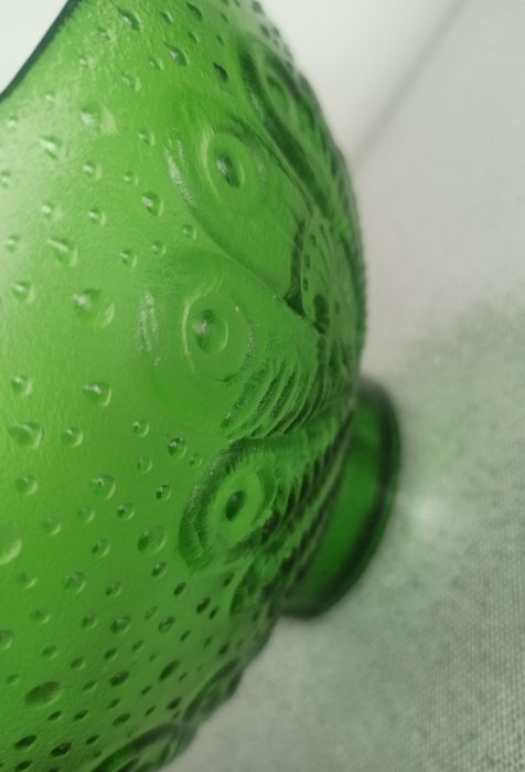 Piękna zielona patera PAWIE Ząbkowice