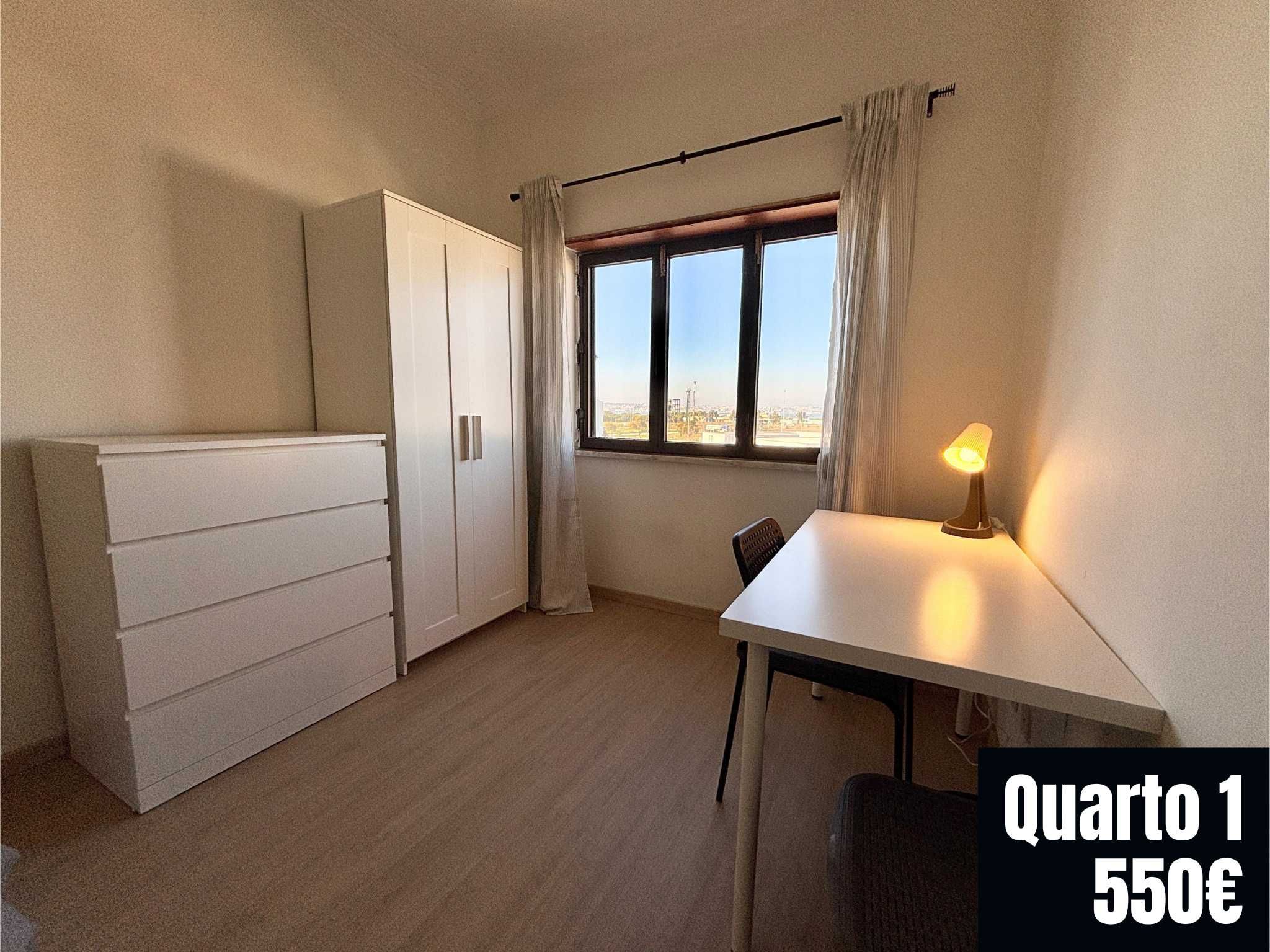 Quartos em Lavradio com contas incluídas