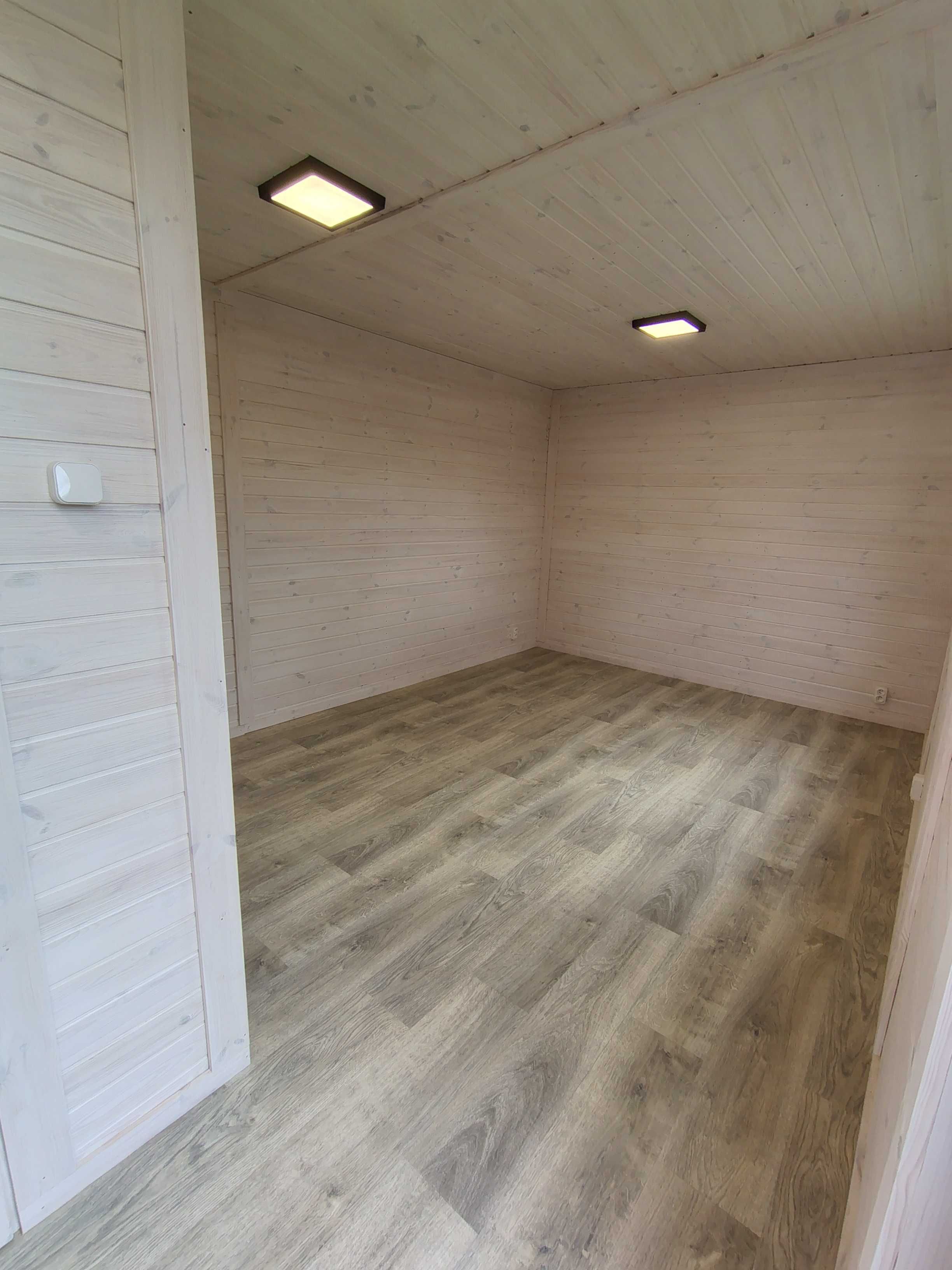 Domek drewniany ocieplony 8x3.2m Żukowo Łośnik Korzybie Kępice Lipnik