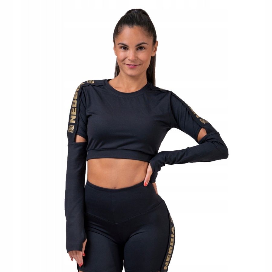 Top sportowy z długim rękawem rashguard z dziurką na palec