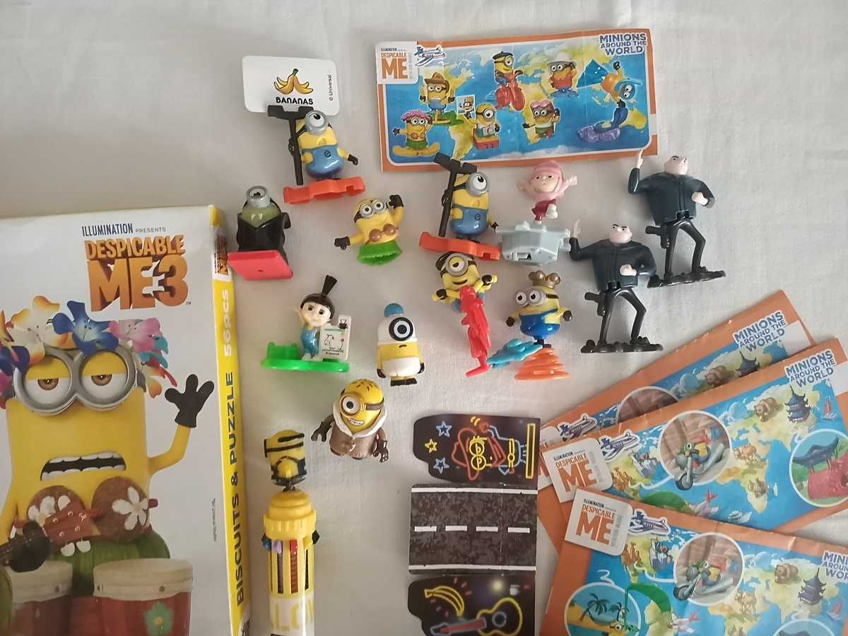 Minionki Zestaw Figurek, Puzzle, Długopis