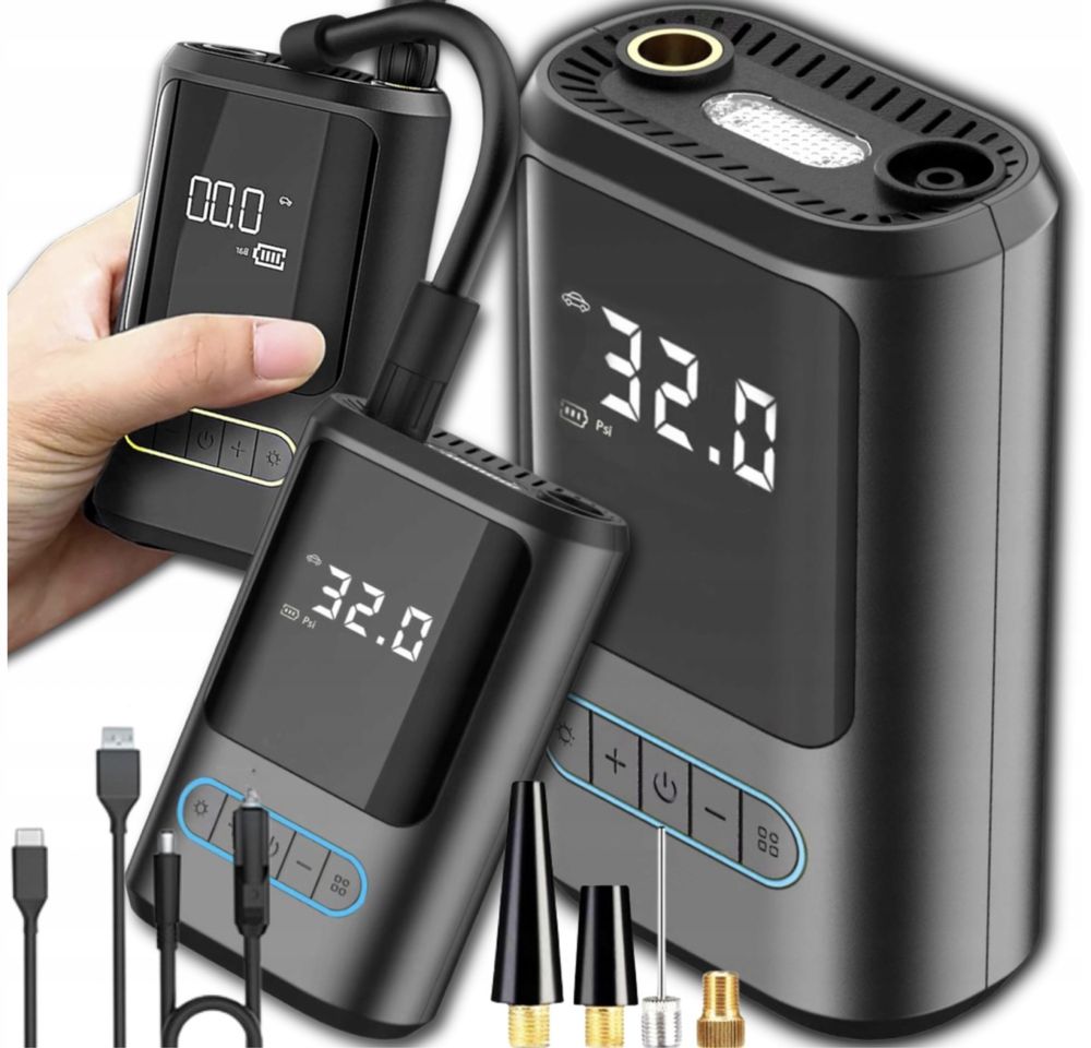 Kompresor akumulatorowy 10 BAR elektryczna pompka 4000 MAH POWERBANK