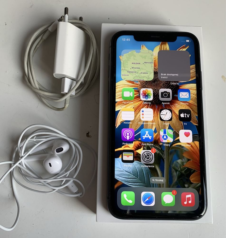 Apple IPhone 11 Black 64GB stan Bardzo Dobry