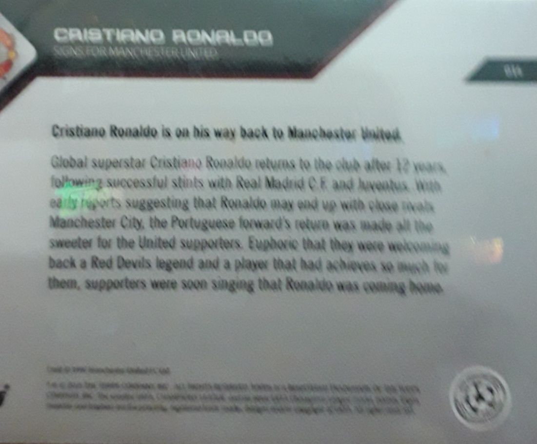 Carta topps de Cristiano Ronaldo