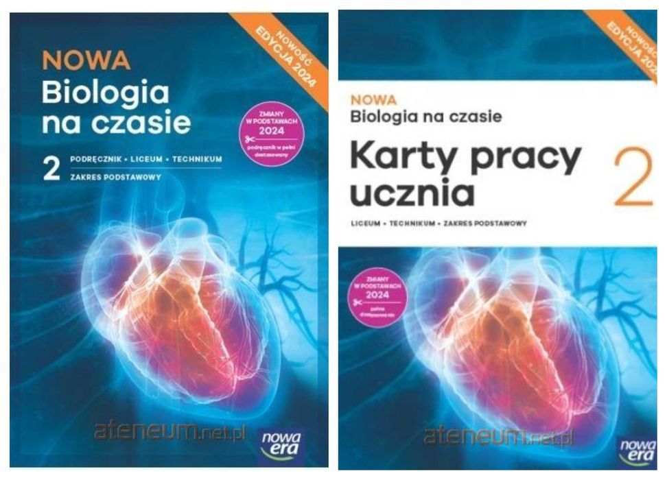 Nowa Biologia Na czasie 2 Karty Pracy + Podręcznik Podstawowy NE 2024