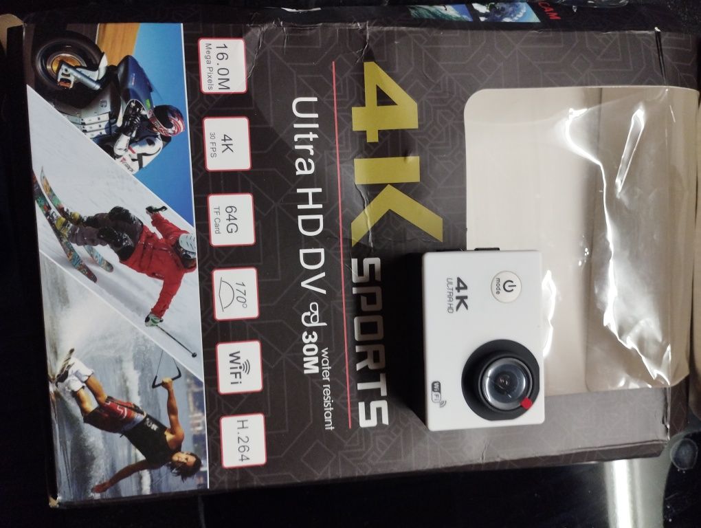 Câmara ação 4K ultra HD