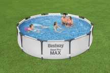 Basen na stelażu Steel Pro Max BESTWAY 56406 +  Zestaw do konserwacji
