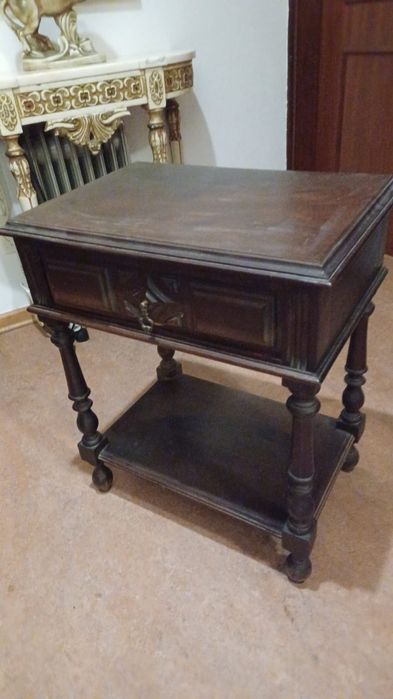 Mesinha de cabeceira madeira maciça estilo vintag