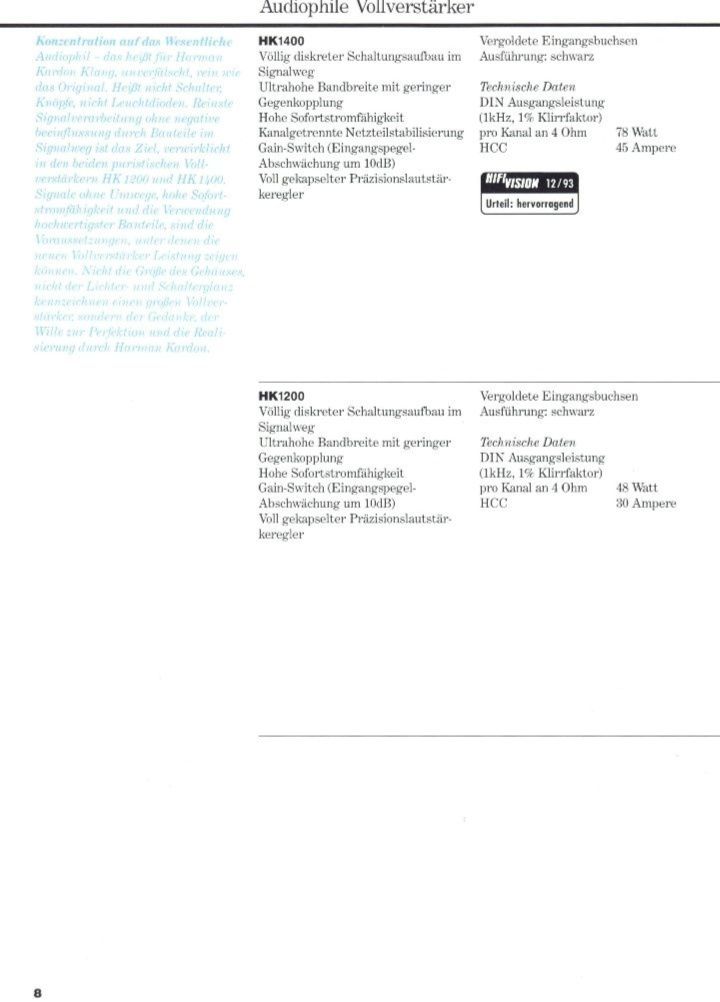 Harman Kardon HK 1200 elna nichicon rubycon
